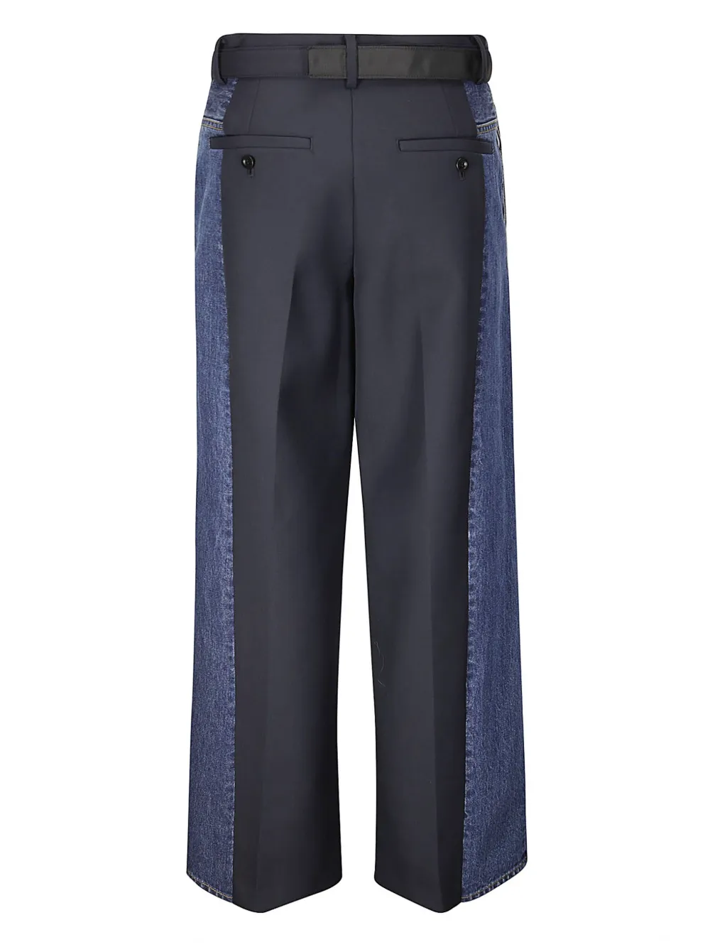 Sacai Broek met vlakken - Blauw