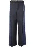sacai panelled trousers - Blue