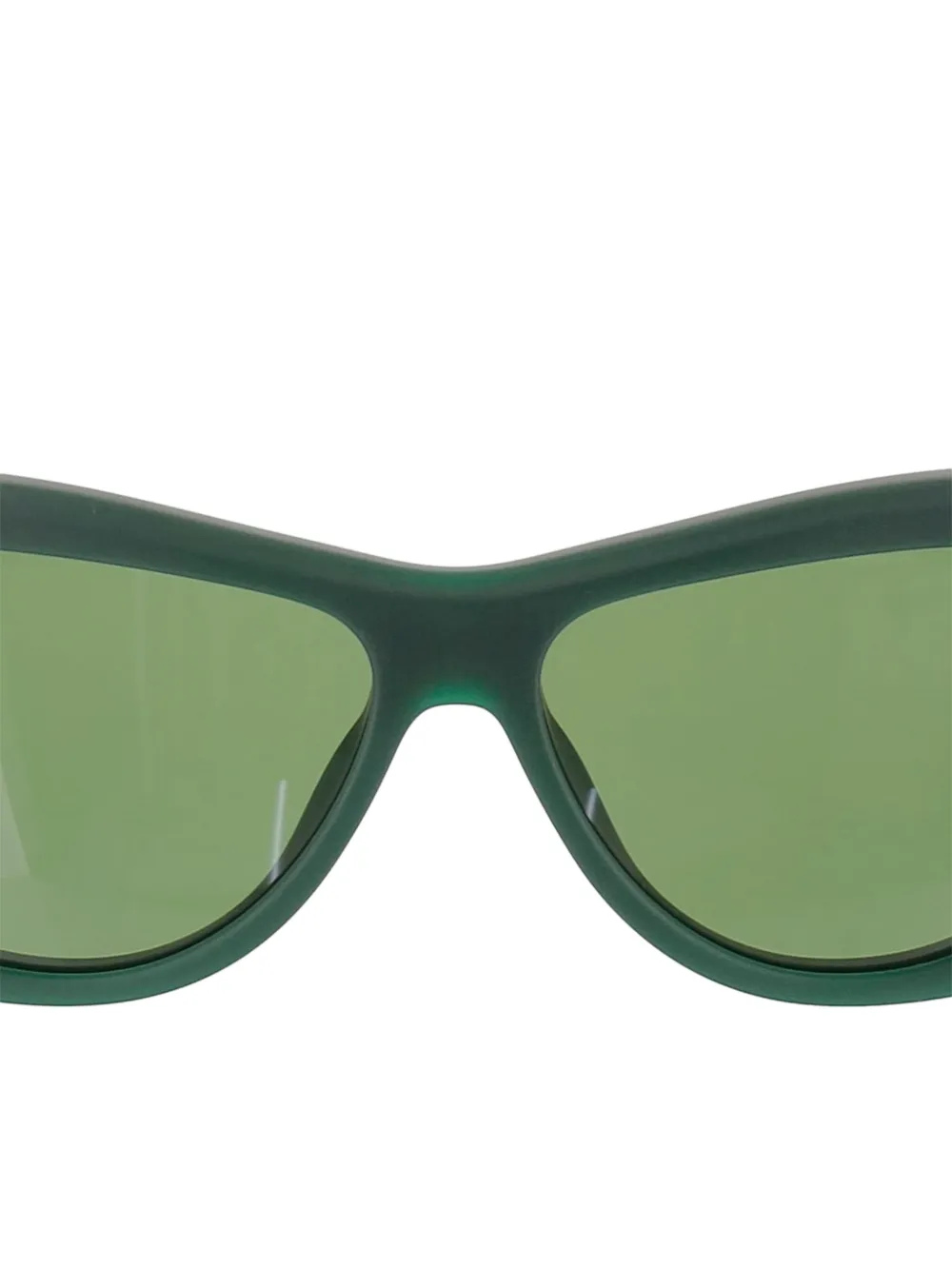 Jacquemus Zonnebril met geometrisch montuur Groen