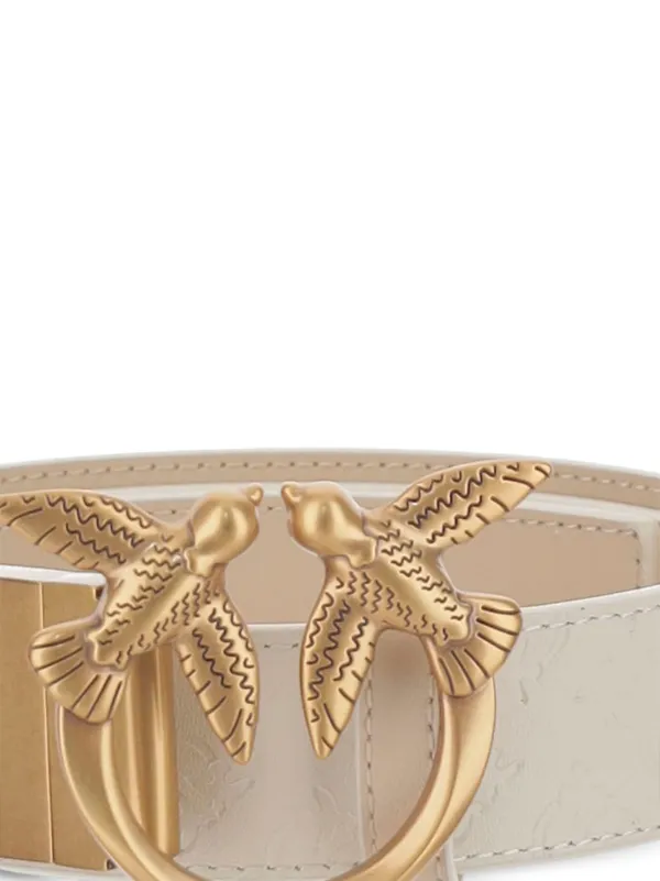 PINKO Love Berry Reversible Belt | White | FARFETCH
