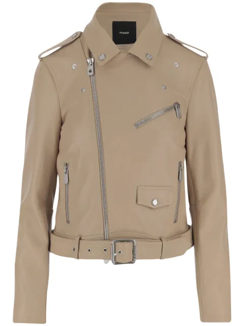 PINKO leather biker jacket