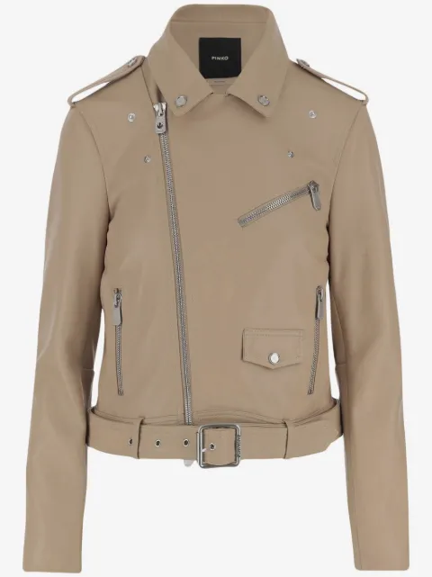 PINKO leather biker jacket