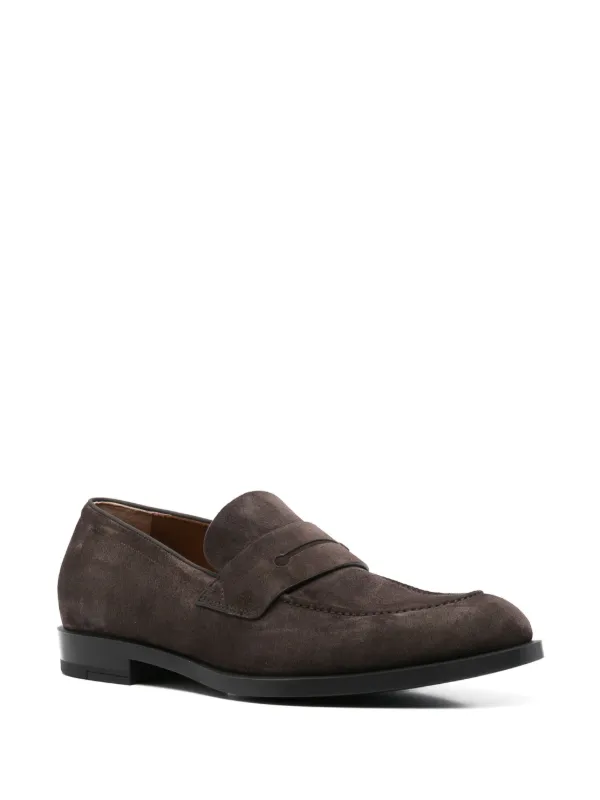 Zegna Suede Loafers | Brown | FARFETCH display picture 1