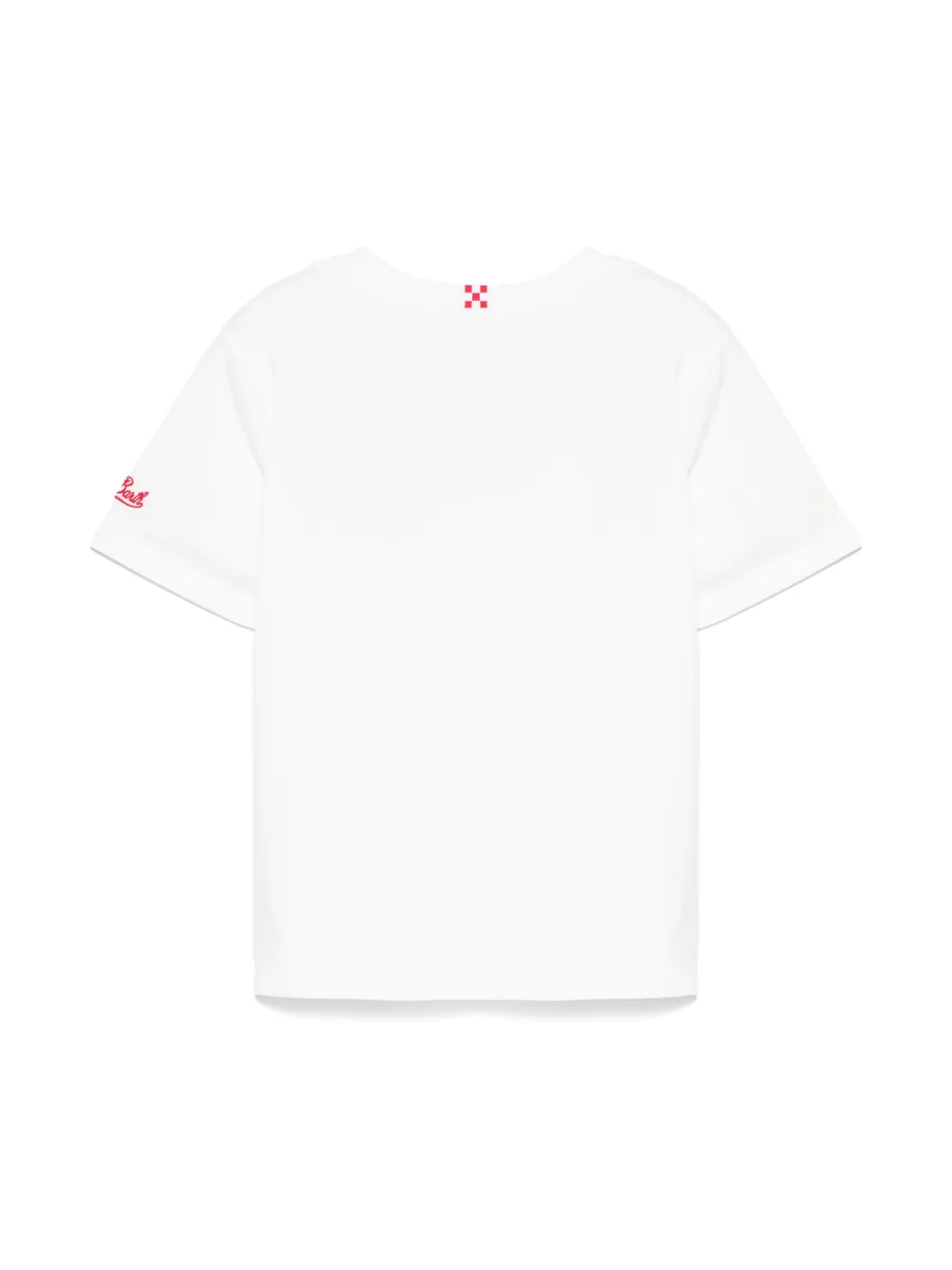 MC2 Saint Barth Kids Katoenen T-shirt met borduurwerk Wit