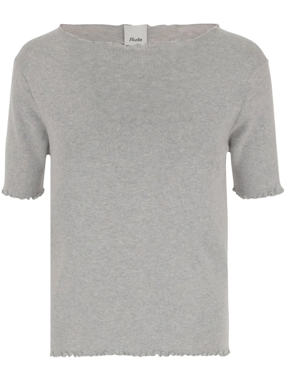 Allude T-shirt met boothals Grijs