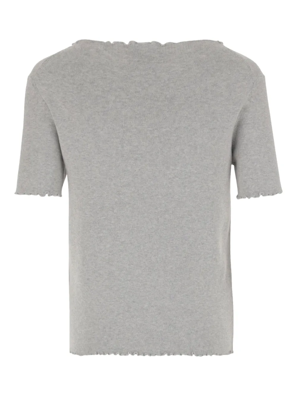 Allude T-shirt met boothals - Grijs