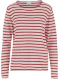 Allude striped sweater - White