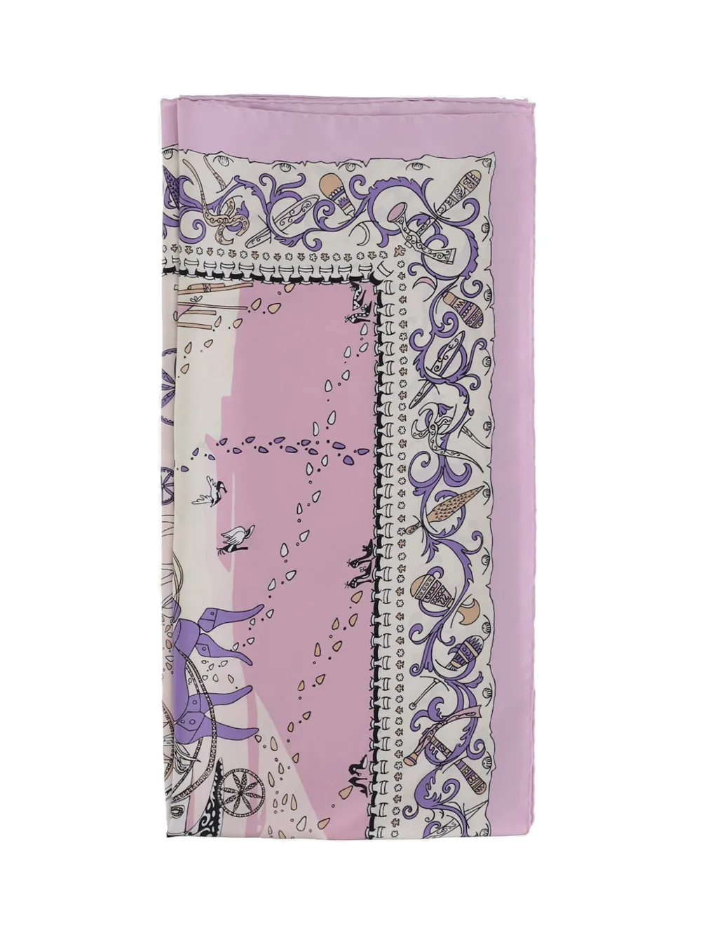 Ferragamo Sjaal met abstract patroon Roze