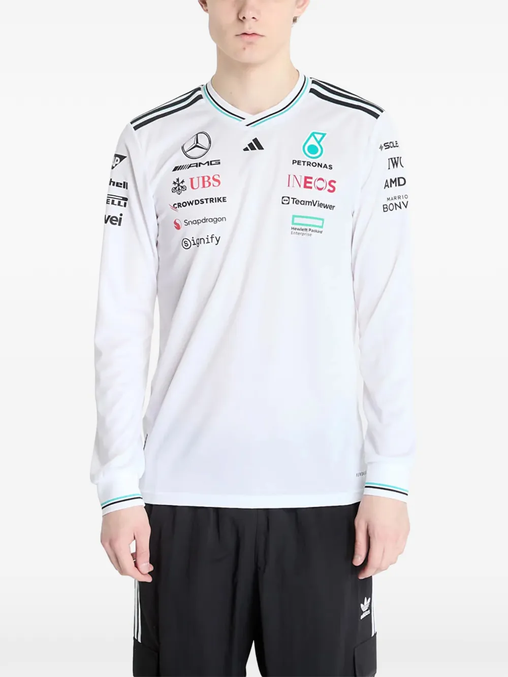 adidas x Mercedes Formula One Team jersey T-Shirt - Bianco