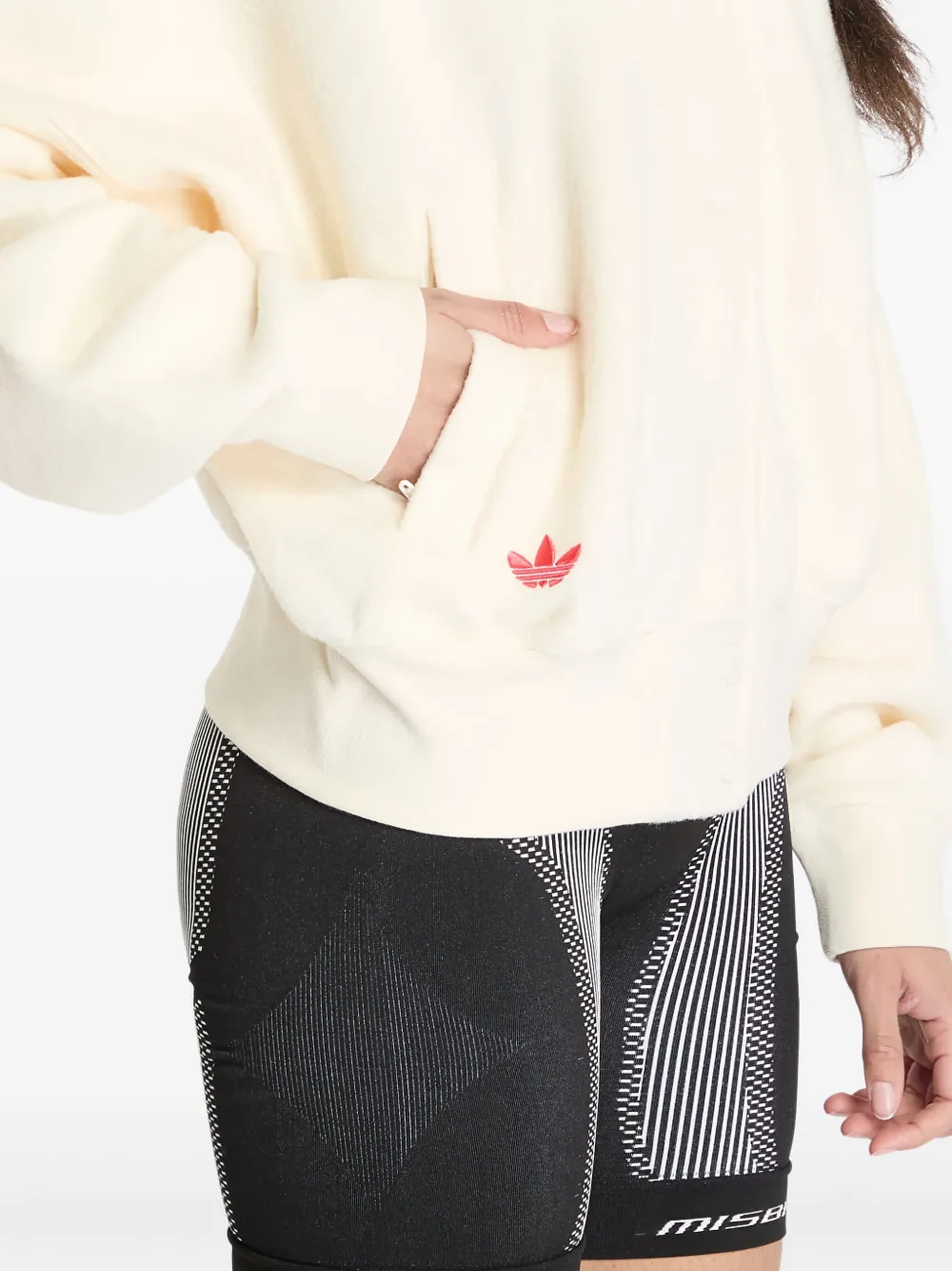 Adidas Originals Originals Fleece Bomber Jacket In White