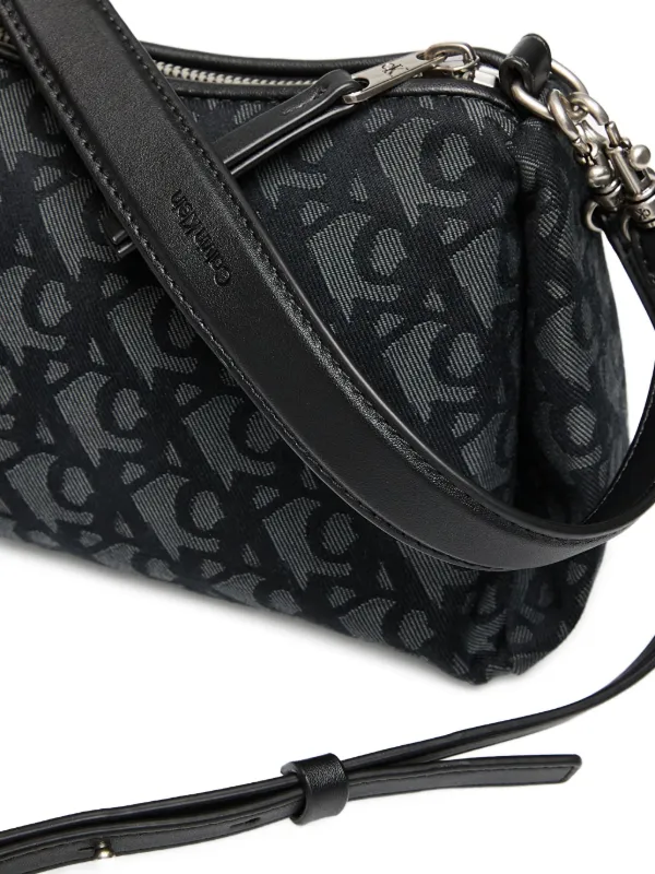 Calvin Klein monogram-pattern Shoulder Bag | Black | FARFETCH