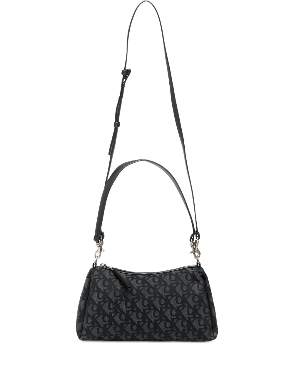 Calvin Klein monogram-pattern shoulder bag | Black | Image 1