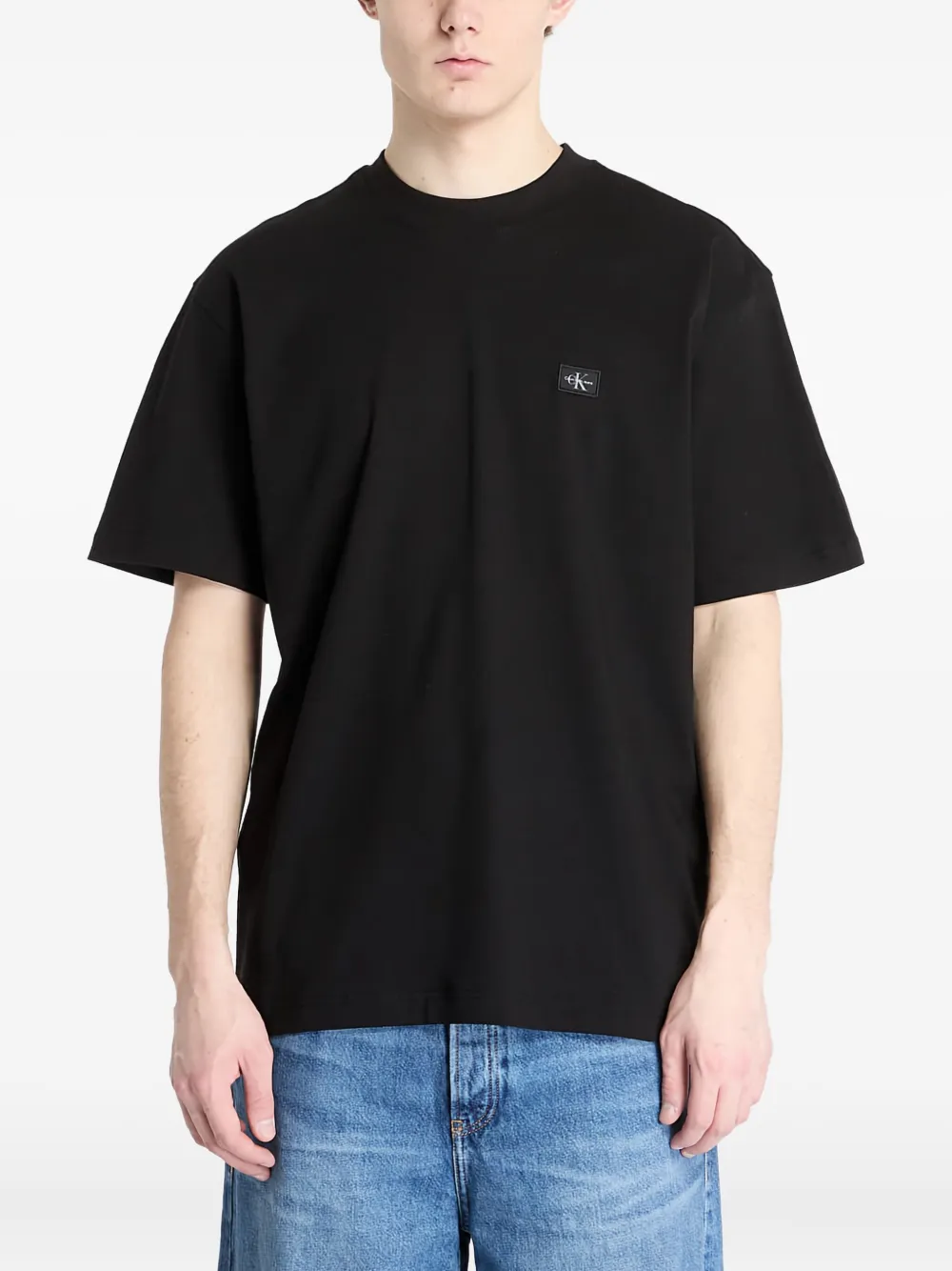 Calvin Klein Jeans playera con parche del logo | negro | Image 1