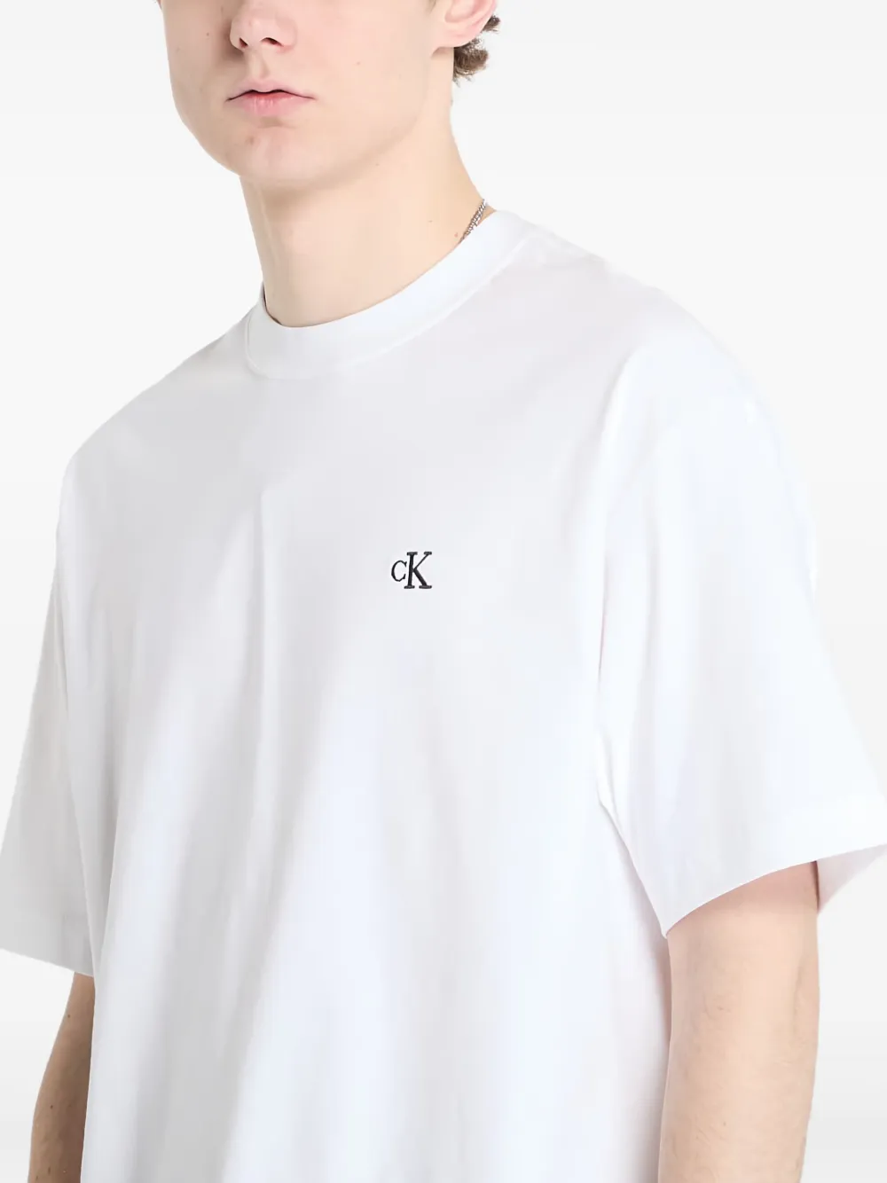 Calvin Klein T-shirt met geborduurd logo Wit