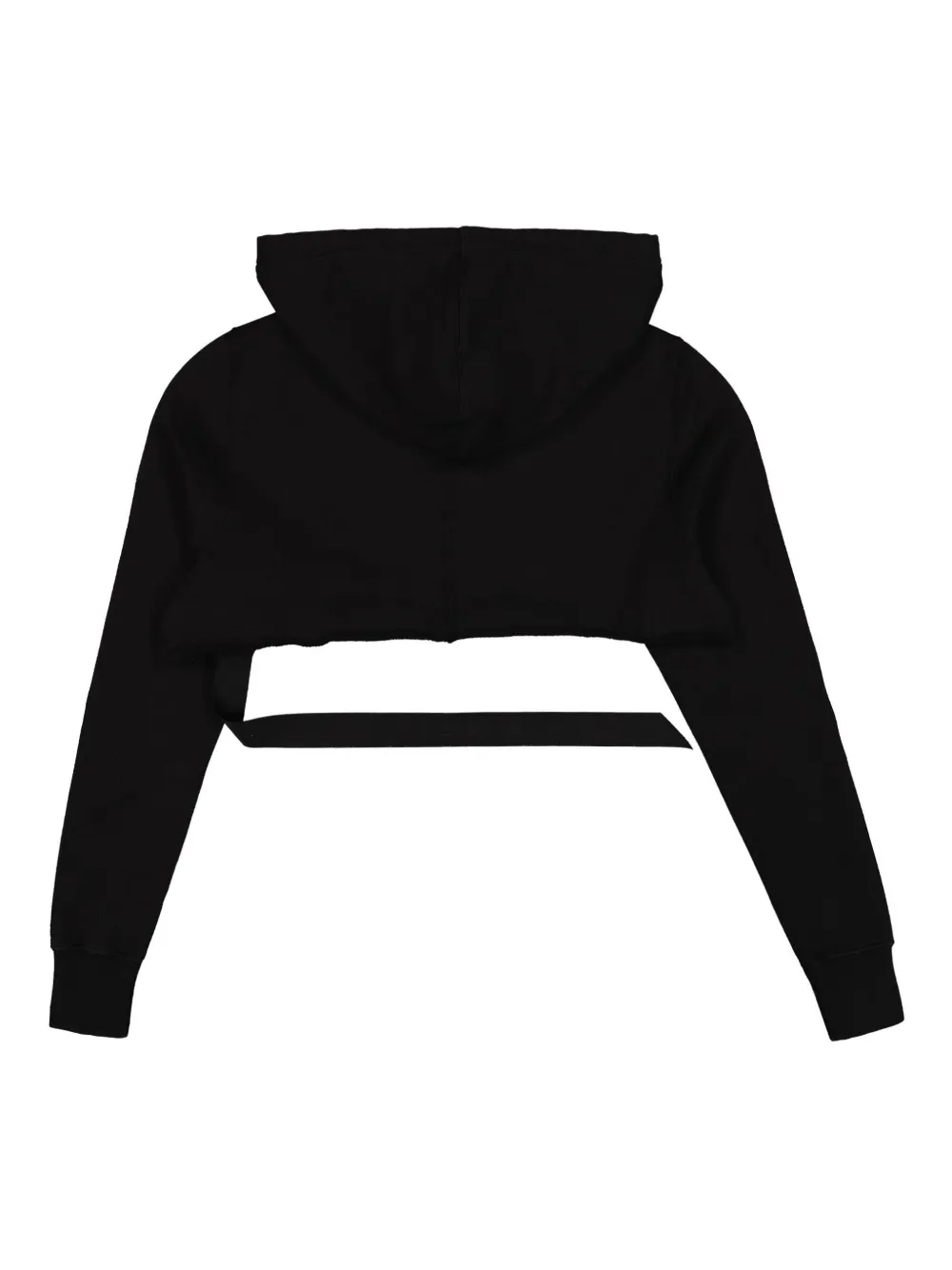 Rick Owens DRKSHDW cropped hoodie - Zwart