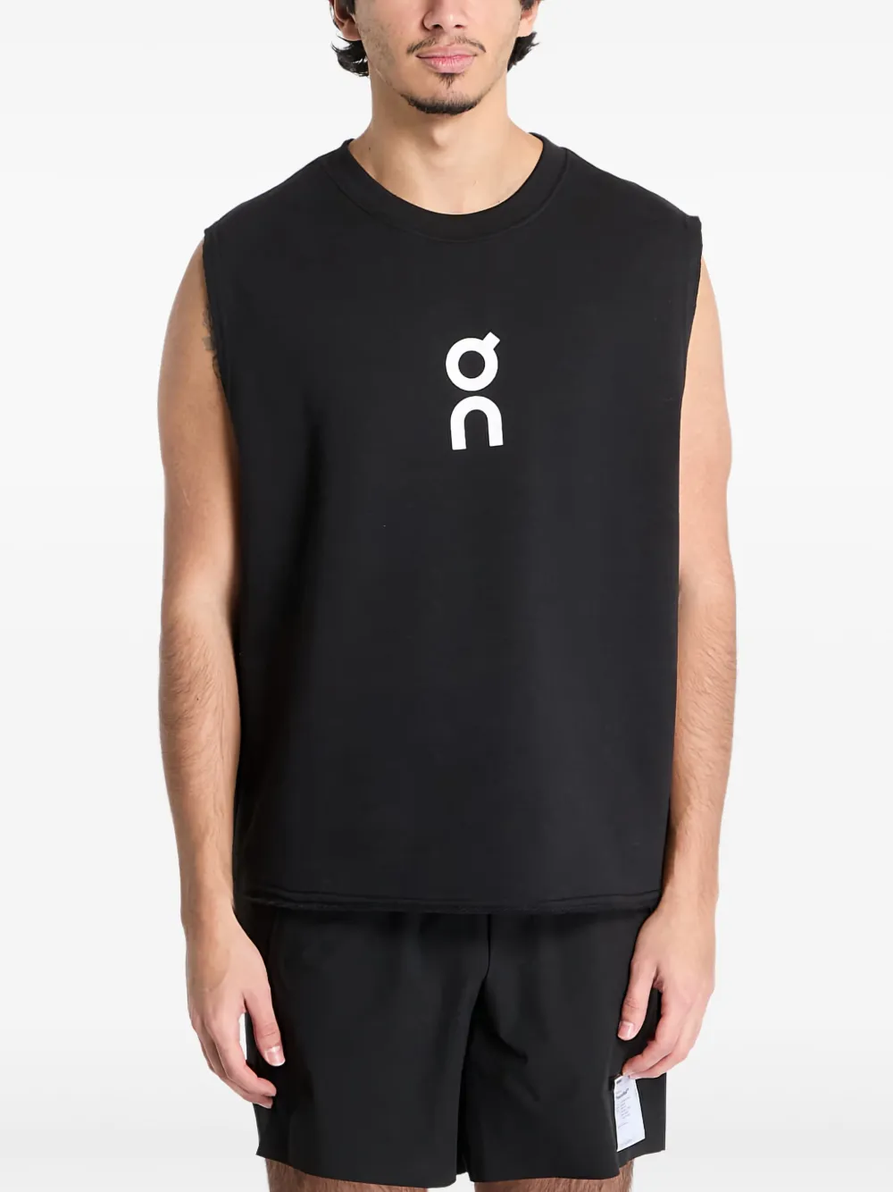 On Running cotton tank top | Black | Image 1