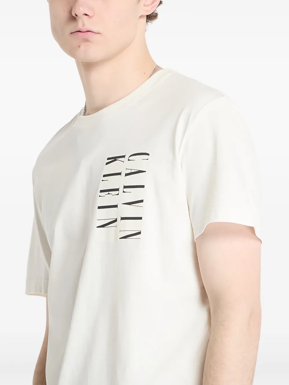 Calvin Klein T-shirt met logoprint Beige