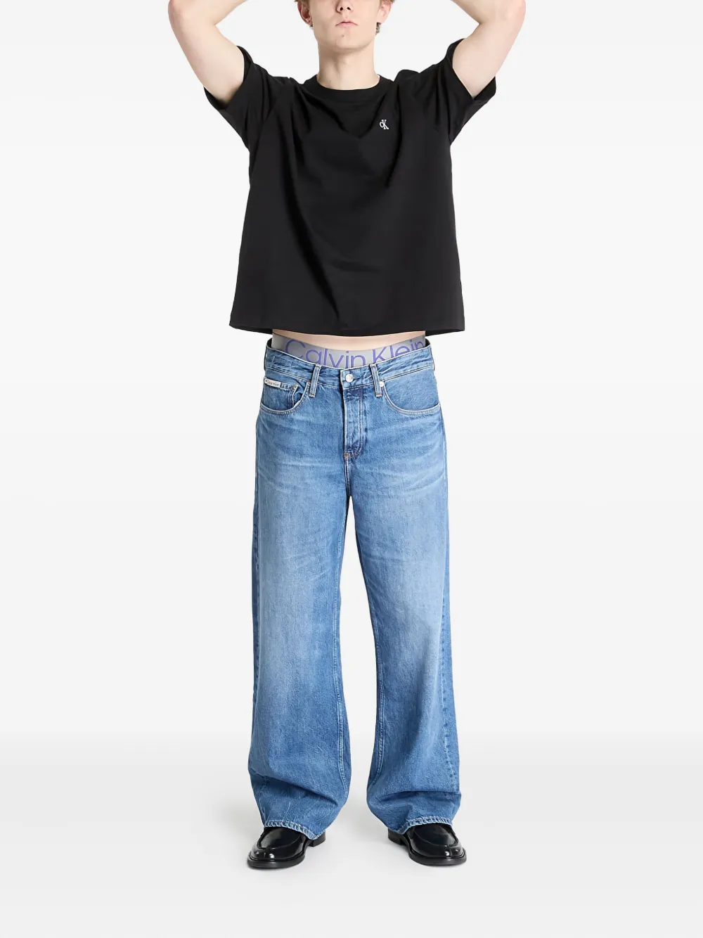 Calvin Klein Jeans T-shirt met logo - Zwart