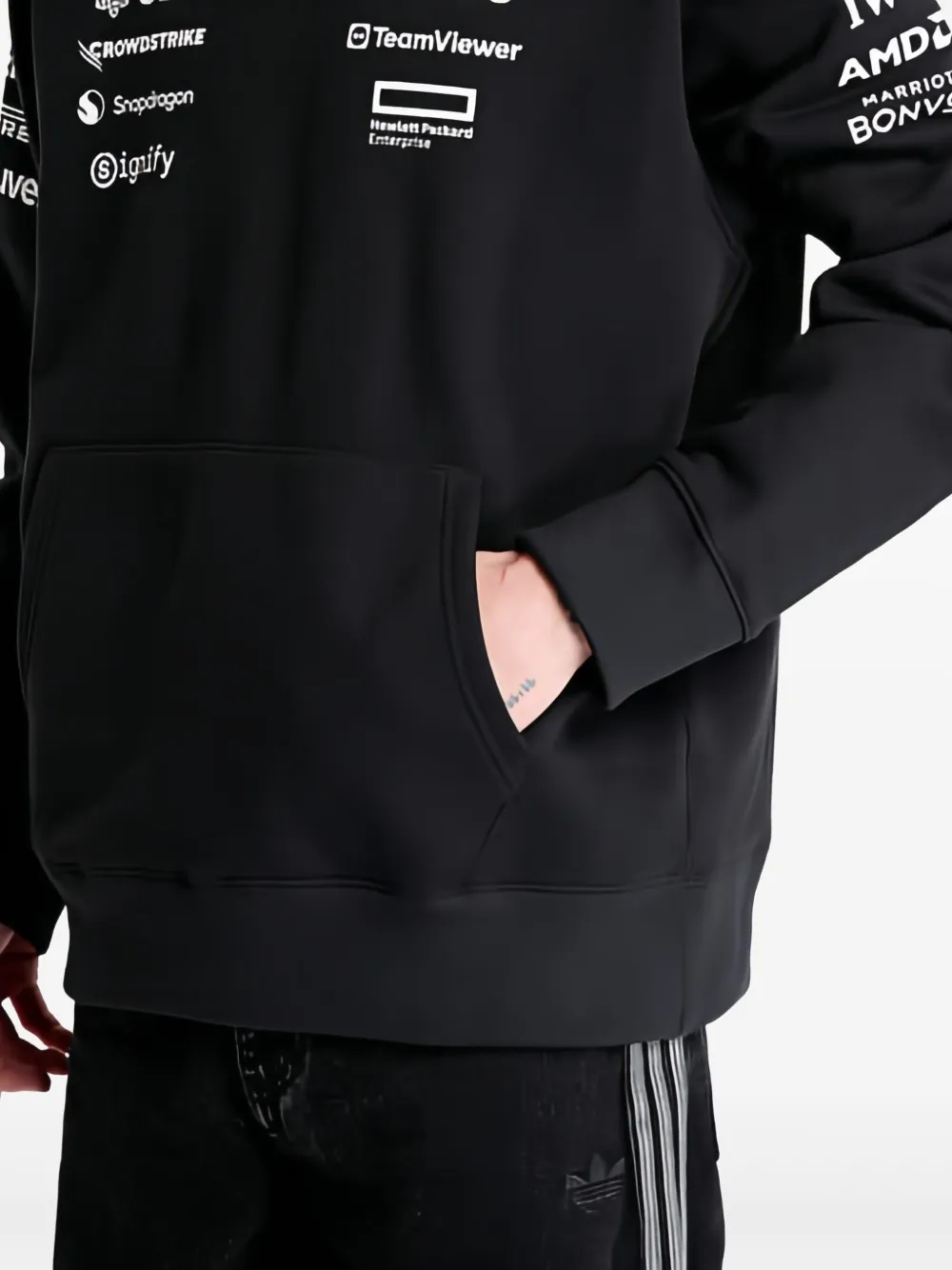 adidas Katoenen hoodie Zwart