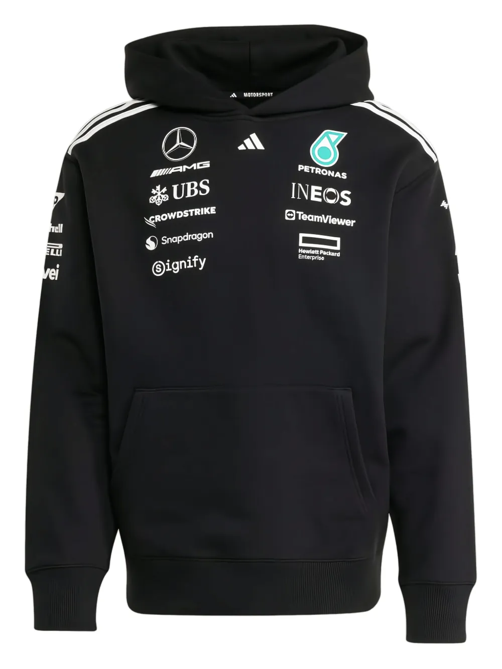 adidas Moletom de algodão com capuz | Preto | Image 1