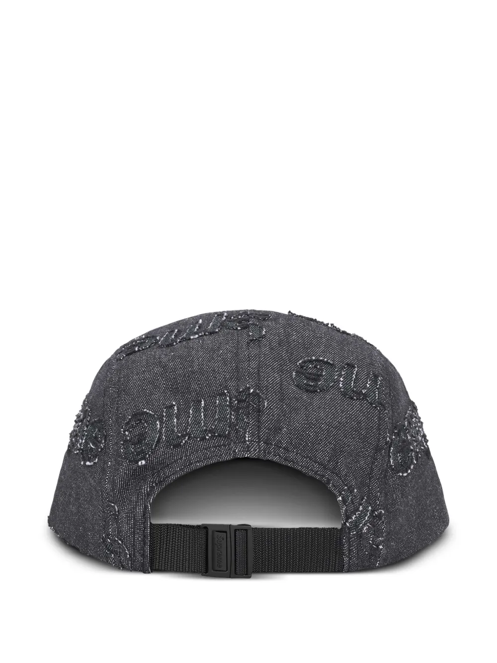 Supreme lasered denim cap - Zwart