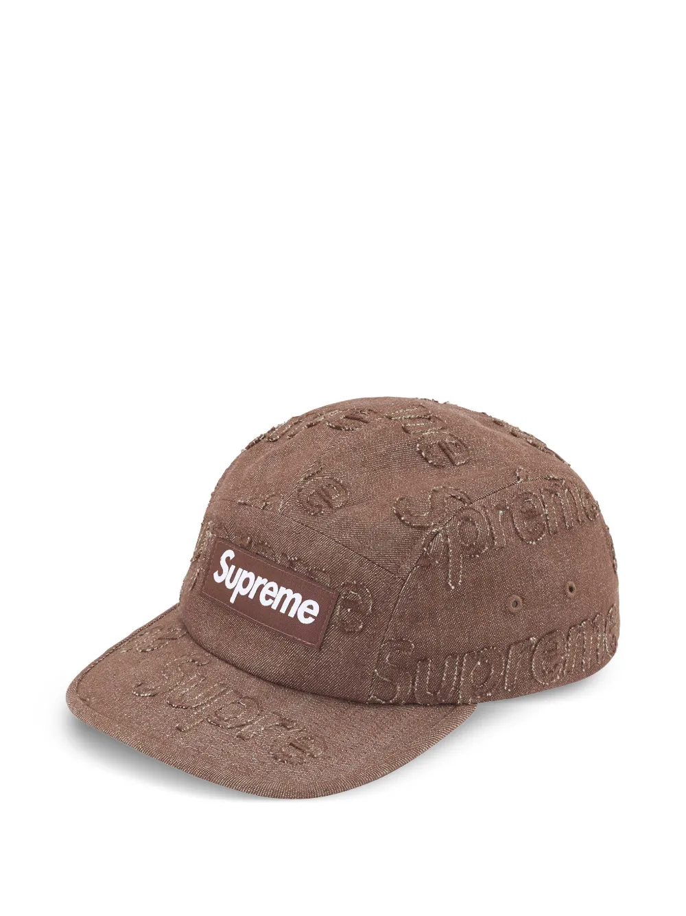 Supreme Gelaagde denim pet Bruin