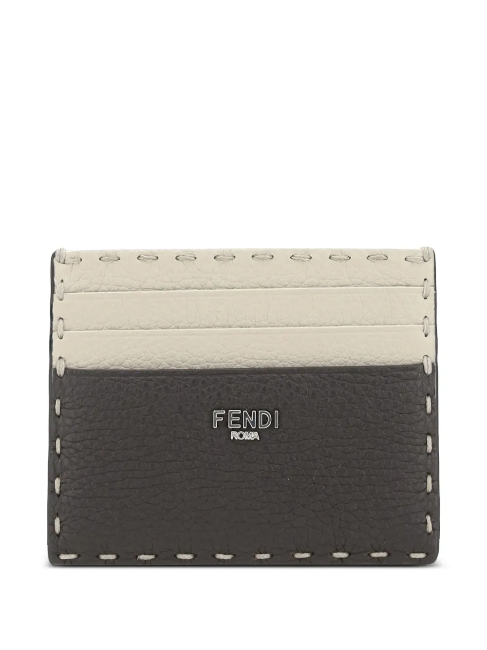 FENDI Tweekleurige pasjeshouder Beige