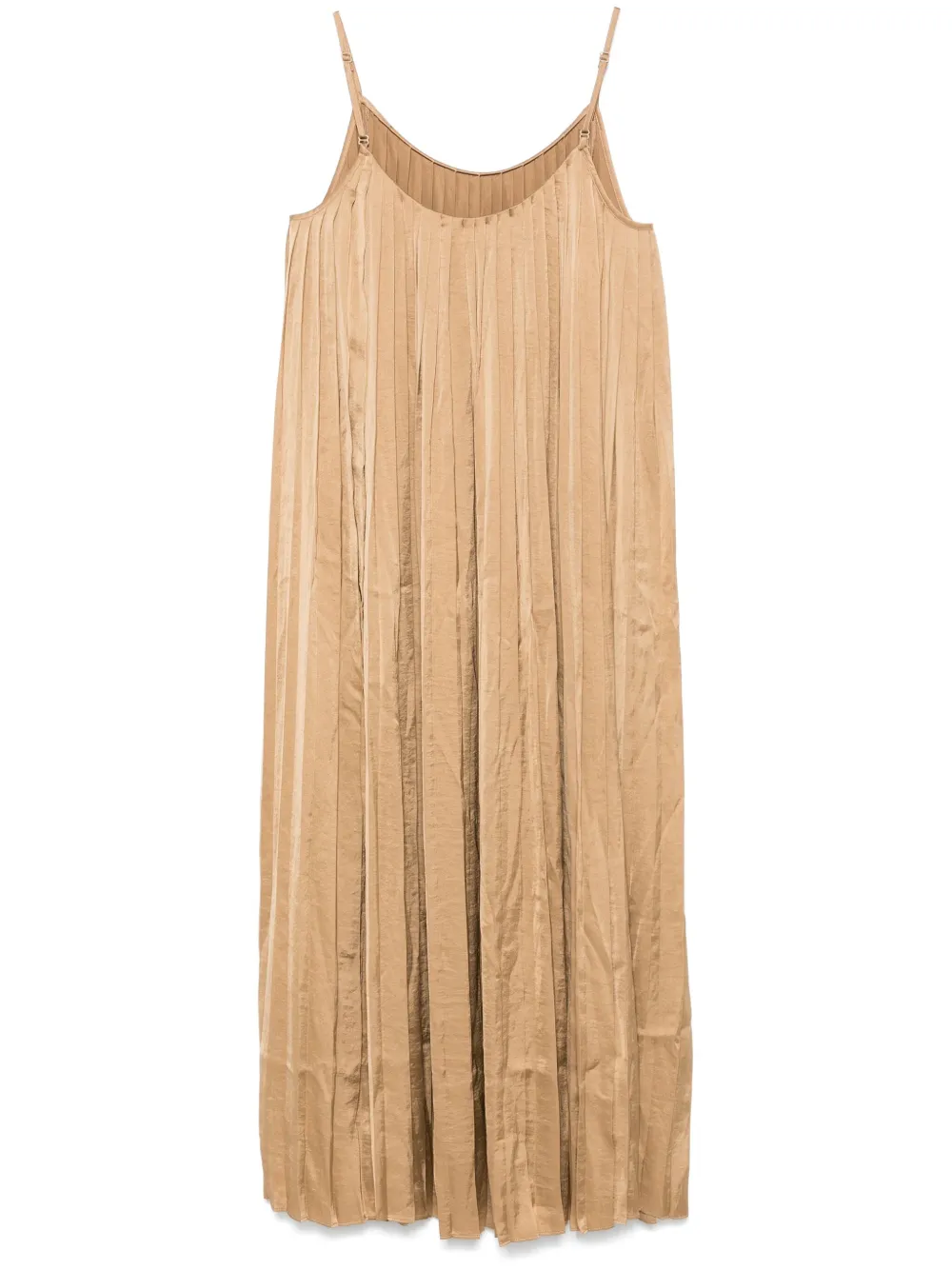 pleated midi dress