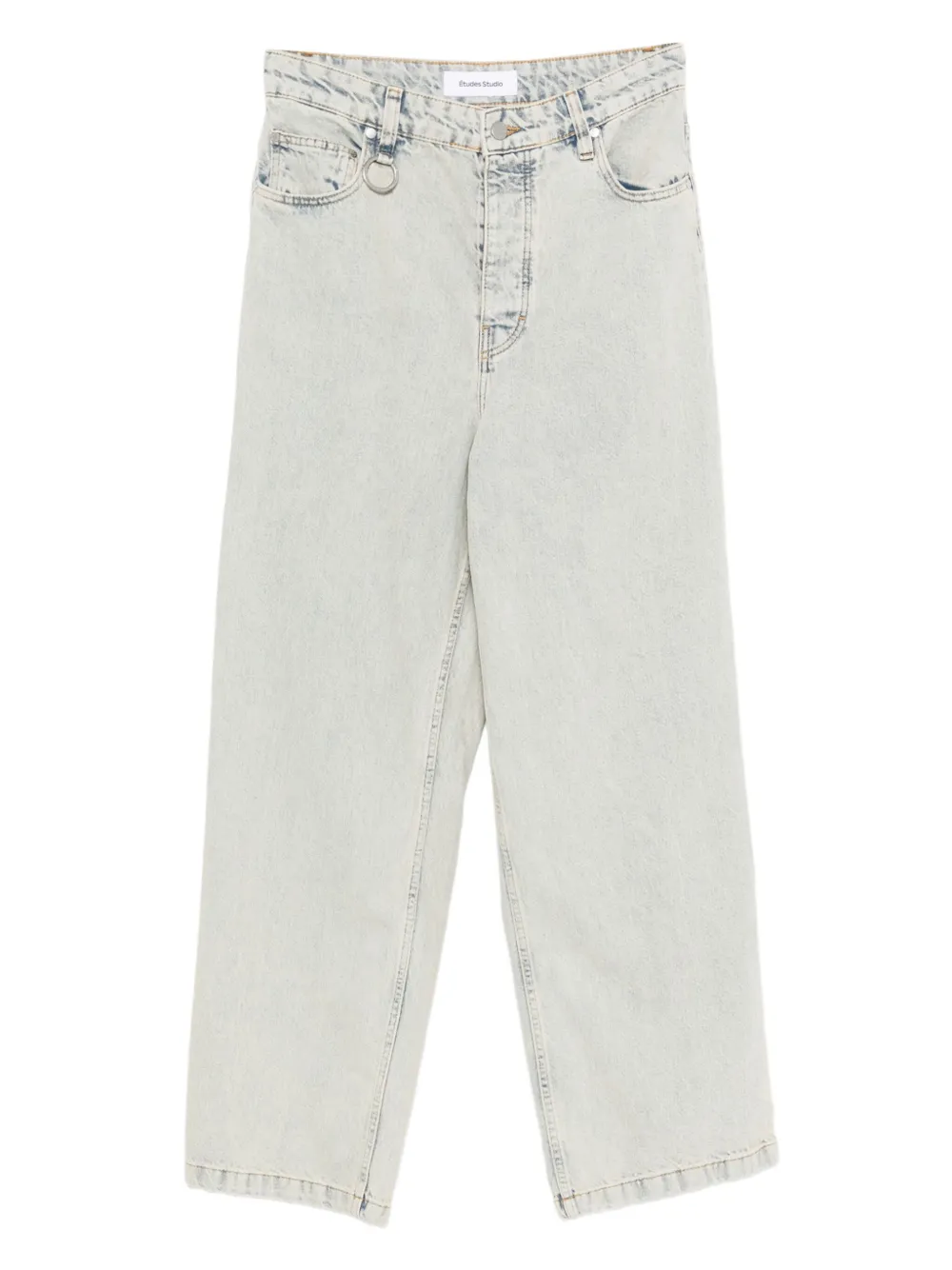 ring-detail jeans