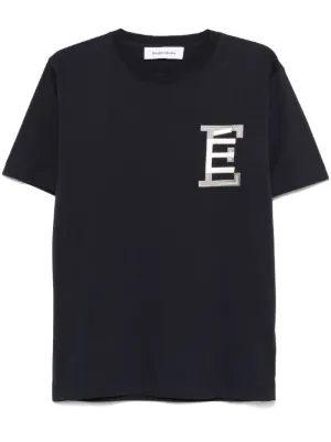 Helmut Lang Logo Embroidered Cotton T-shirt | Black | FARFETCH CA