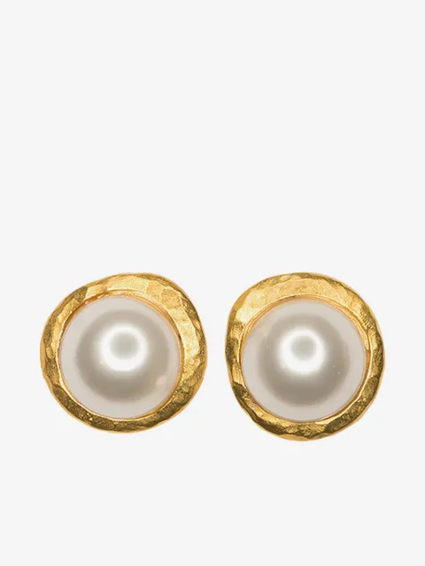 Kenneth Jay Lane pearl-detailing earrings 