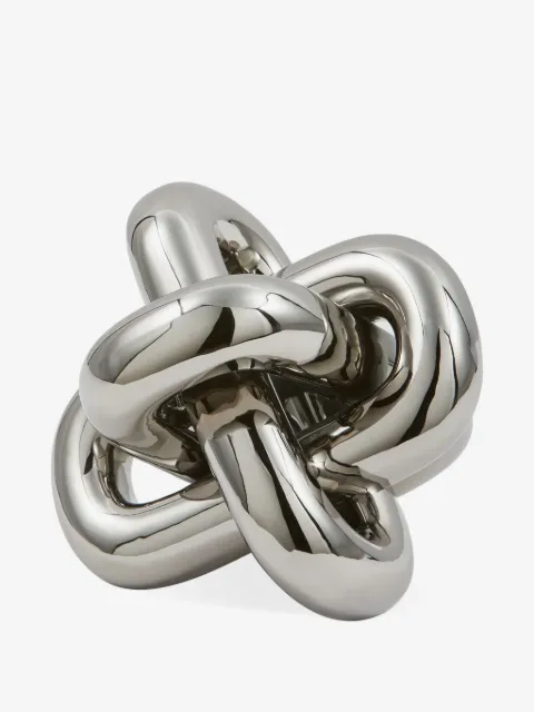 POLSPOTTEN escultura de nudo de metal pulido