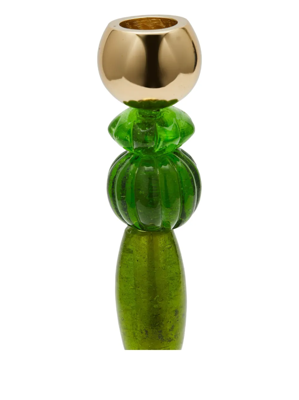  Polspotten Glass Candlestick Holder - Green 