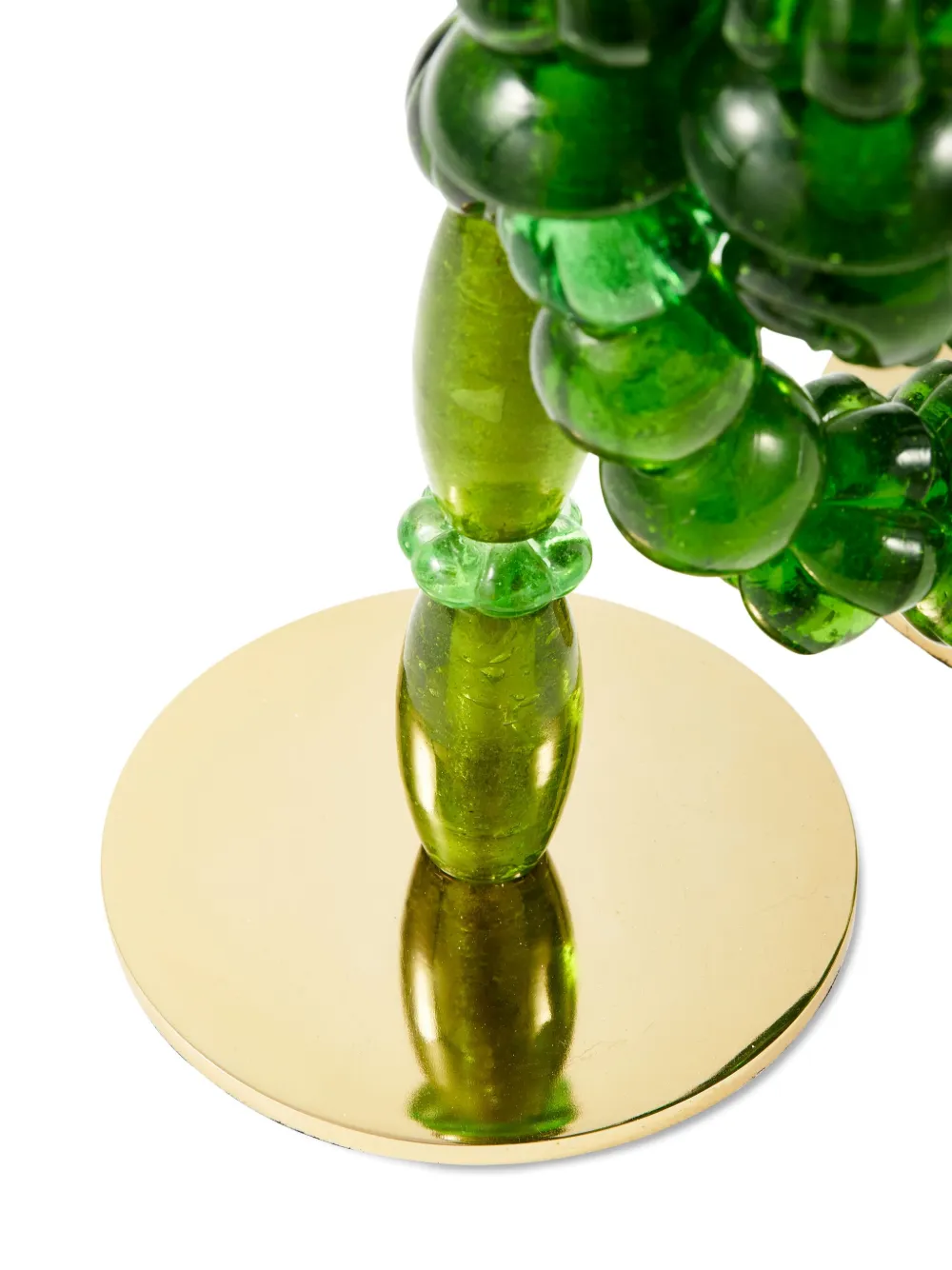 Polspotten Beaded Candlestick Holders In Green