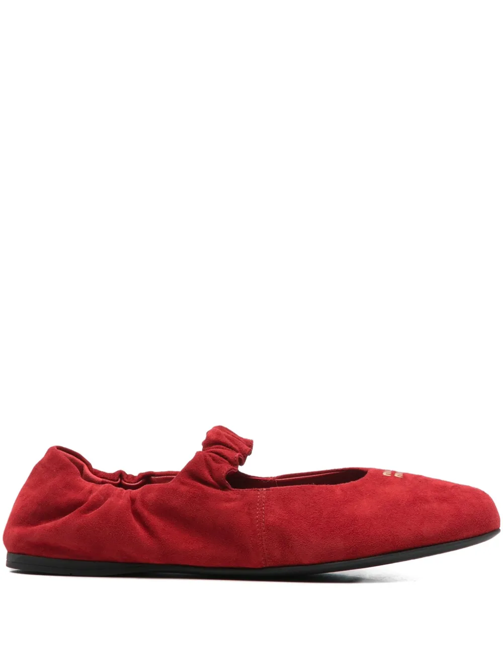 Miu Miu elasticated-strap ballet flats | Red | Image 1