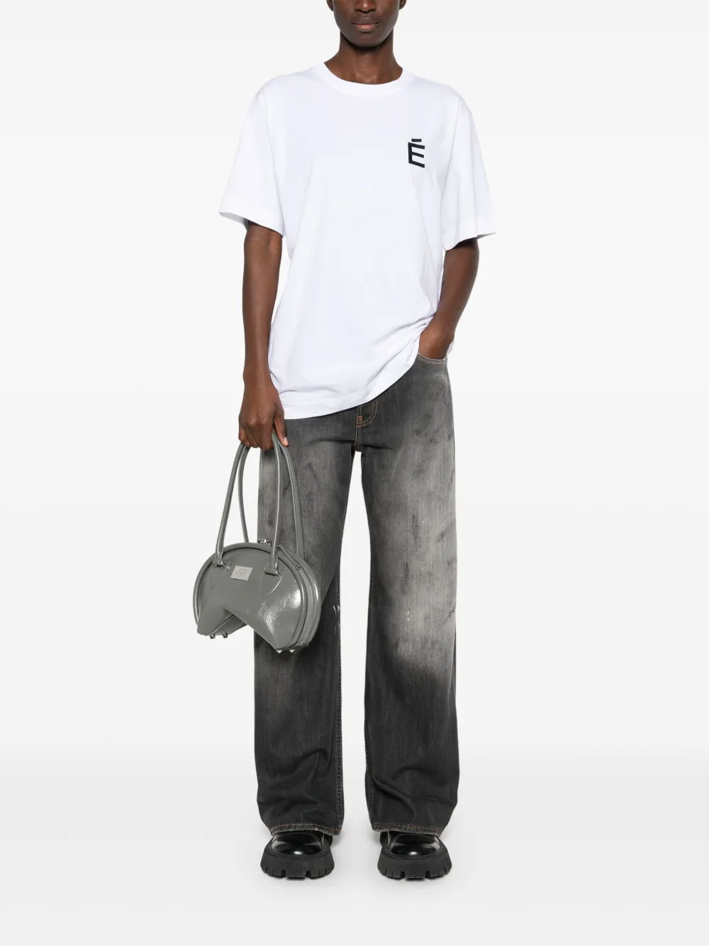 Etudes Studio White Wonder Patch T-shirt In White