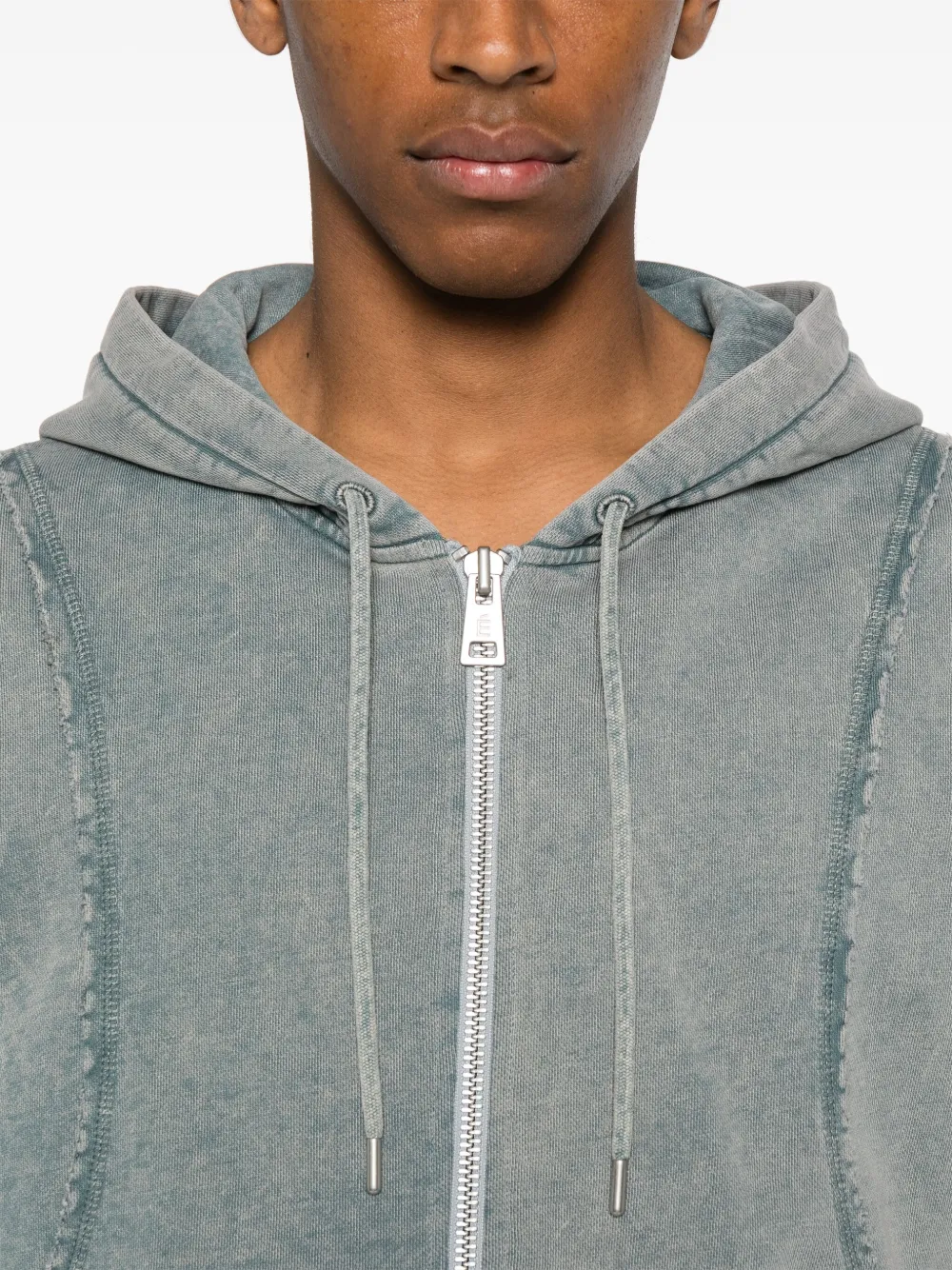 Études Studio Hoodie met gerafelde afwerking Blauw