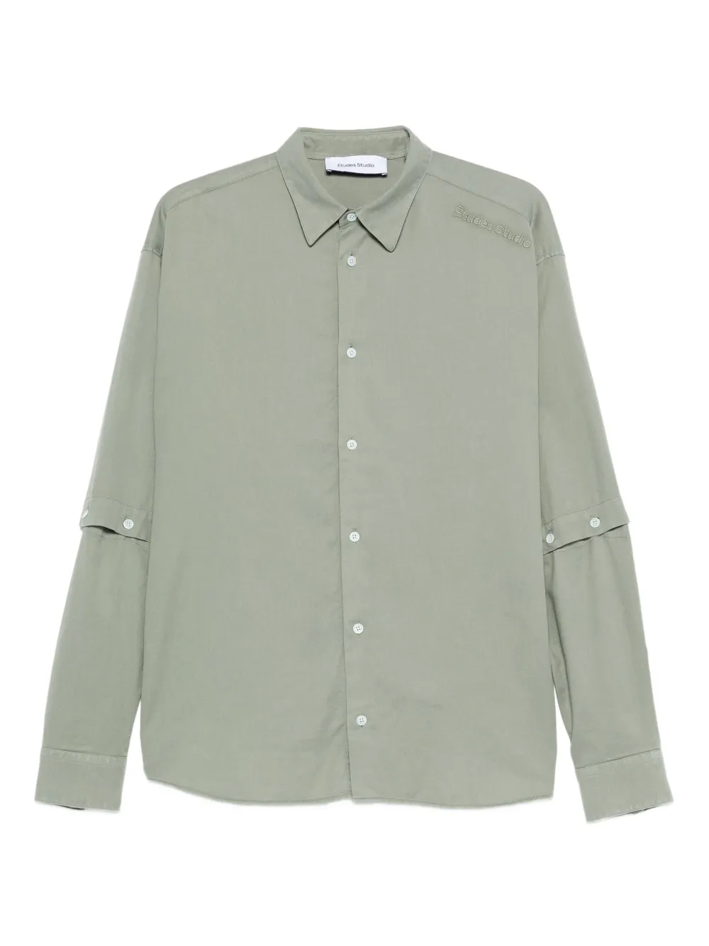 Études Studio buttoned sleeve shirt | Green | Image 1