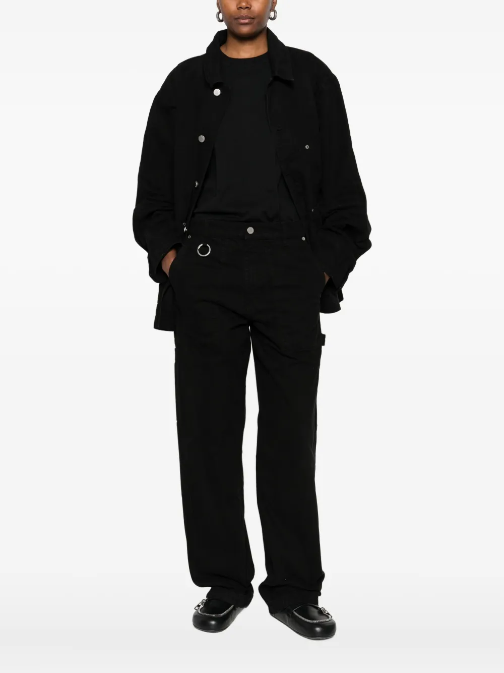  études Studio Twill Button-fastening Jacket - Black 