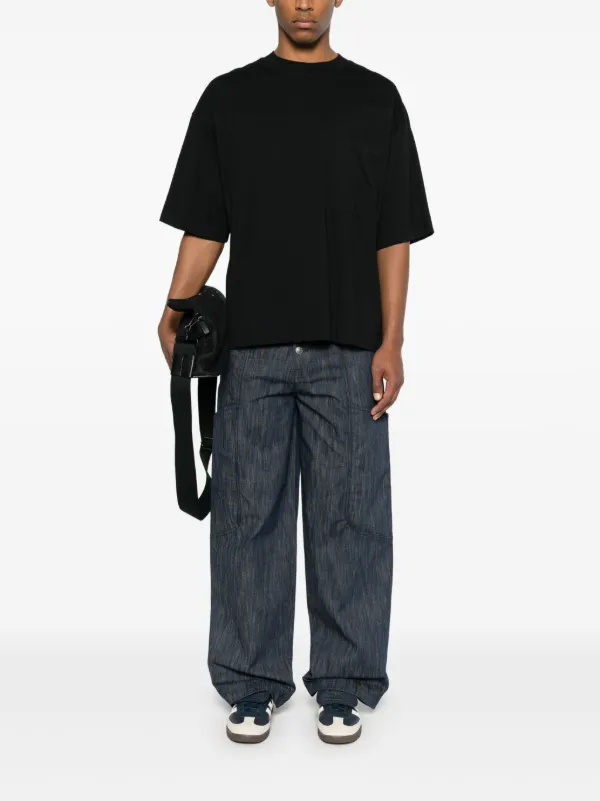 【関税込み】Etudes Tシャツ Études Studio oversize-pocket T-shirt | Black | FARFETCH GE