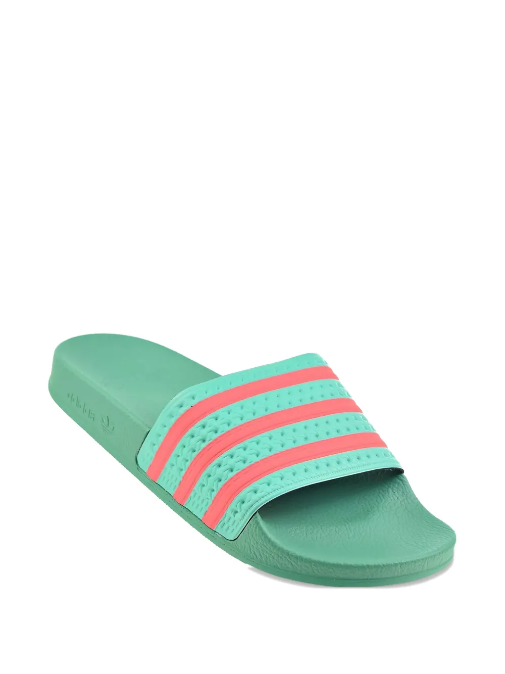 Adidas Originals Adilette "hi-res Green Turbo" Slides In Green