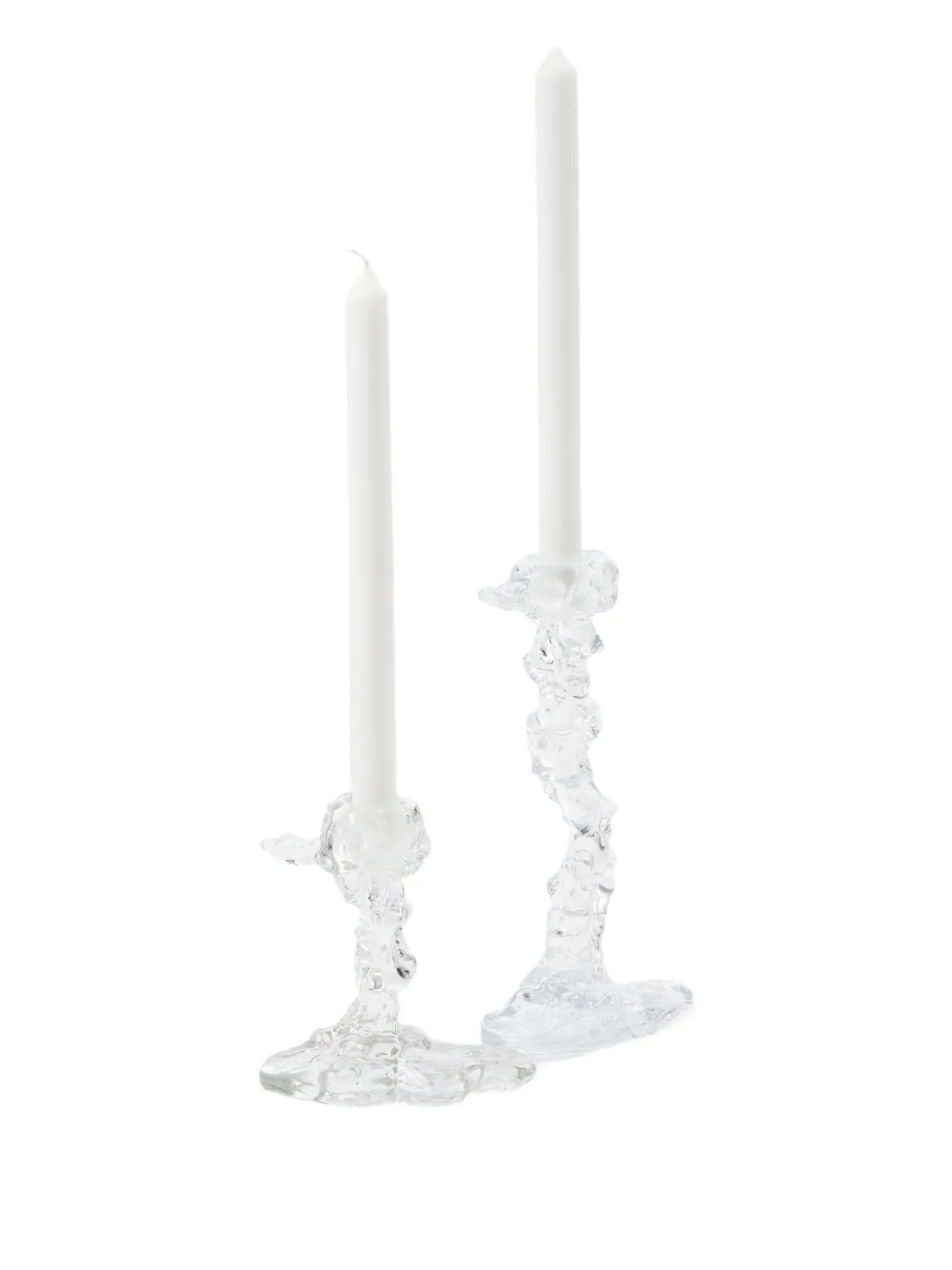 POLSPOTTEN Drip glazen kandelaar (25 cm) - Beige