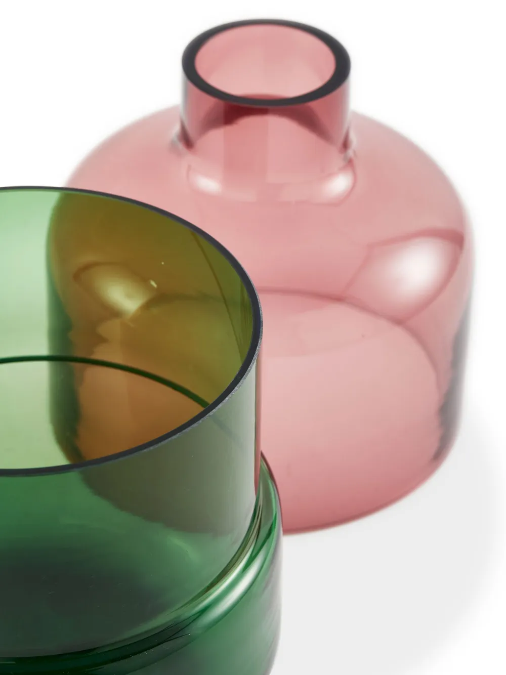 Polspotten Stacked Glass Vase In Green