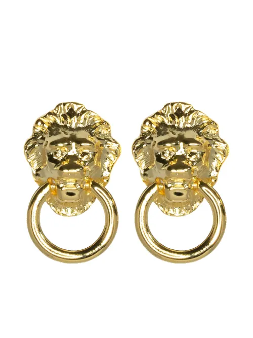 Boucles d'oreilles Lion Head Door Knocker - Kenneth Jay Lane - Modalova