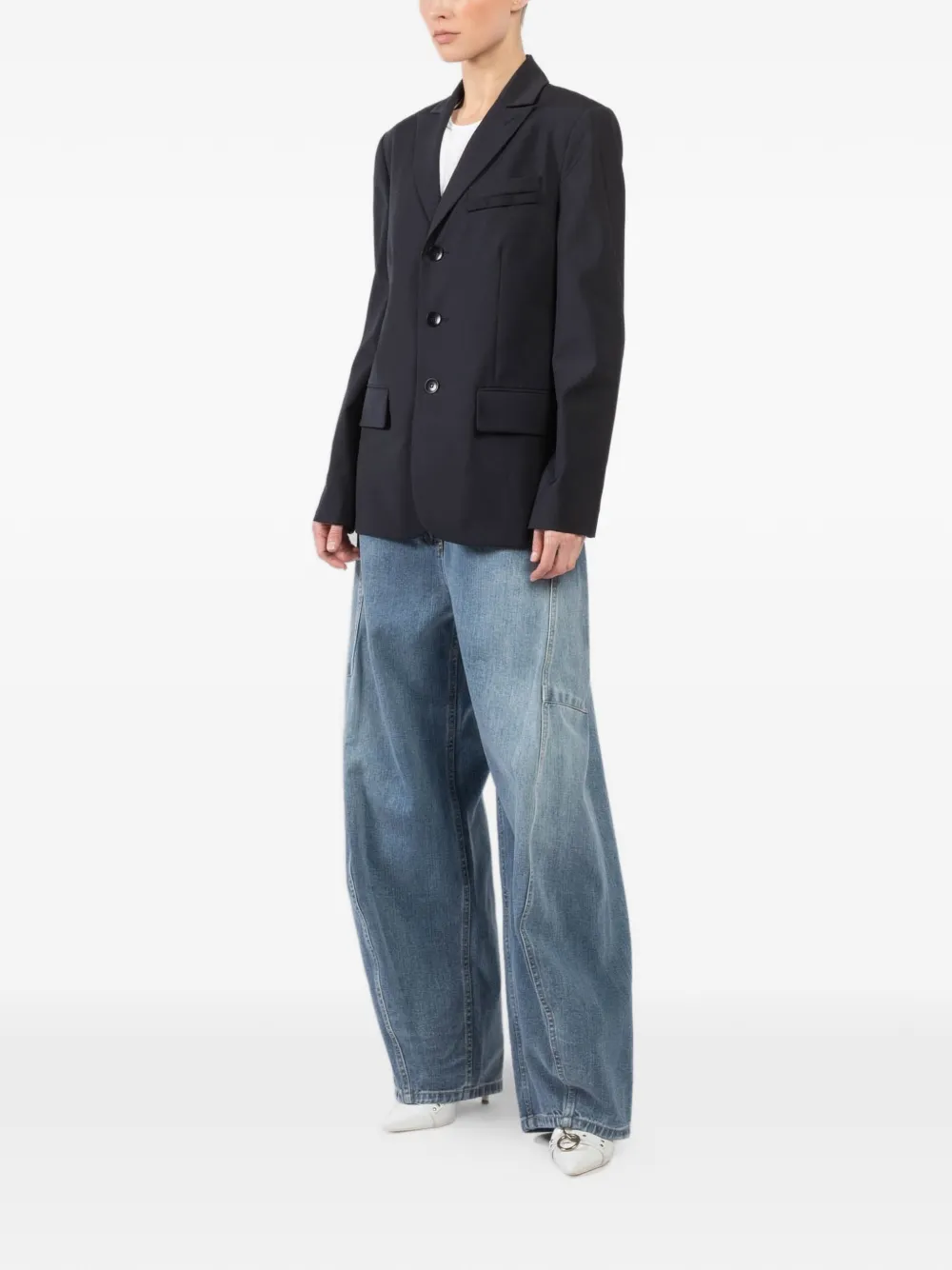  Tibi Button-fastening Single-breasted Blazer - Blue 