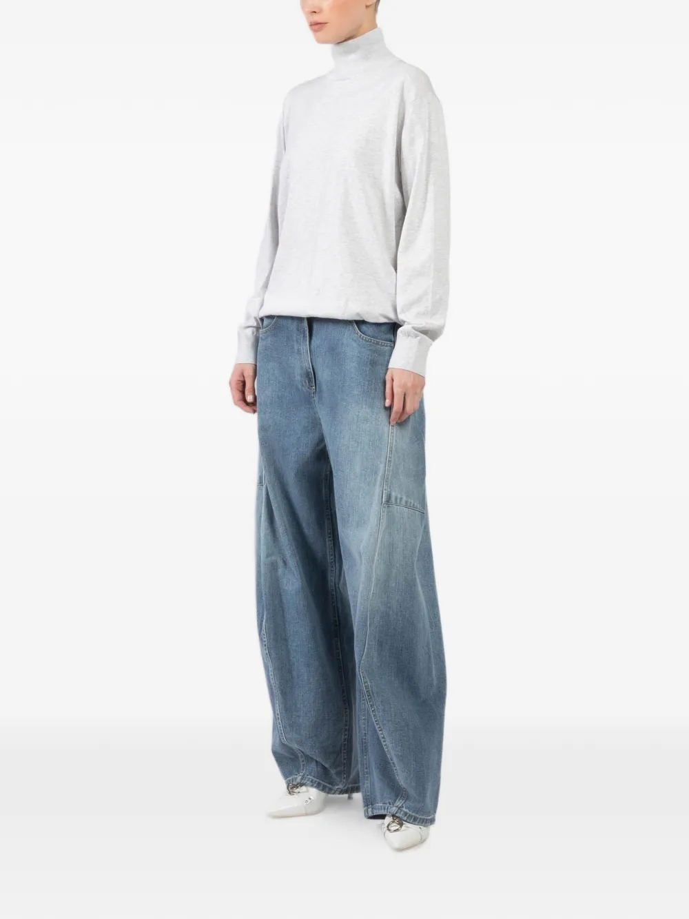  Tibi Pull à Col Roulé - Gris 