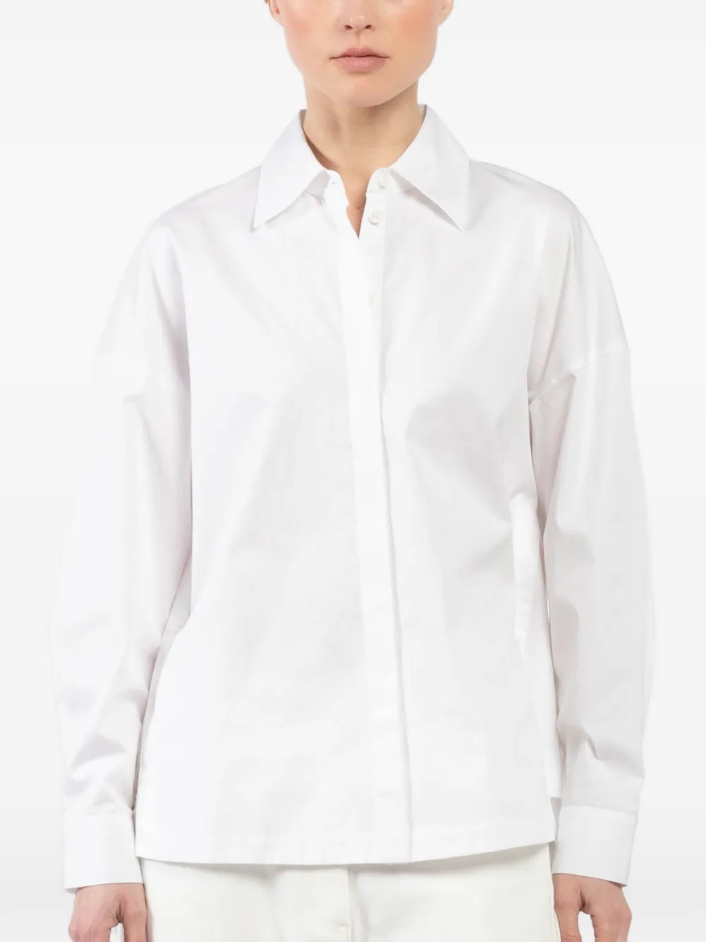 Gabe Point-Collar Long-Sleeved Shirt