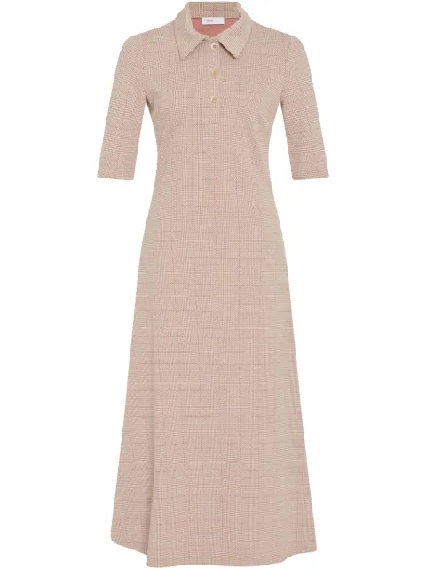Rosetta Getty vestido estilo playera tipo polo con motivo de cuadros