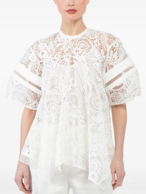 3.1 Phillip Lim Flounce lace panel blouse