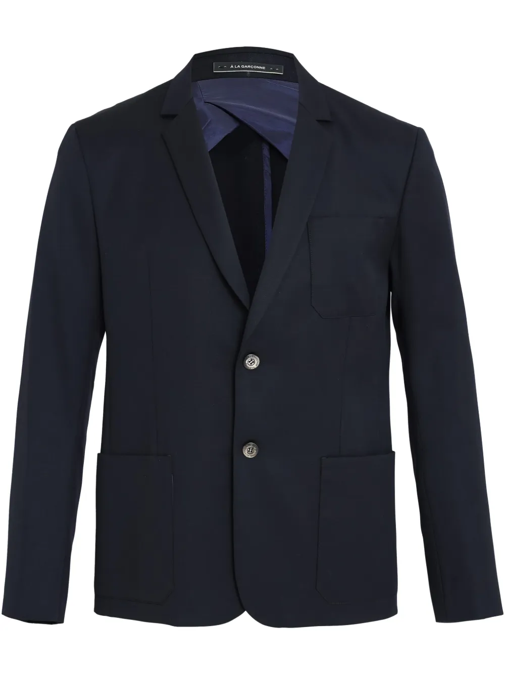 À La Garçonne Blazer de lã com lapelas | Azul | Image 1